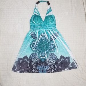 InGear Shimmery & Silky Halter Sundress Sz S